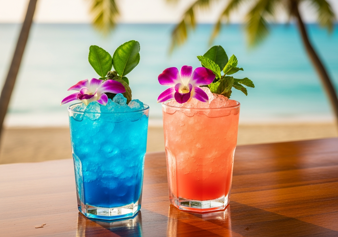 Cocktails at The Blue Spice, Choeng Mon Beach