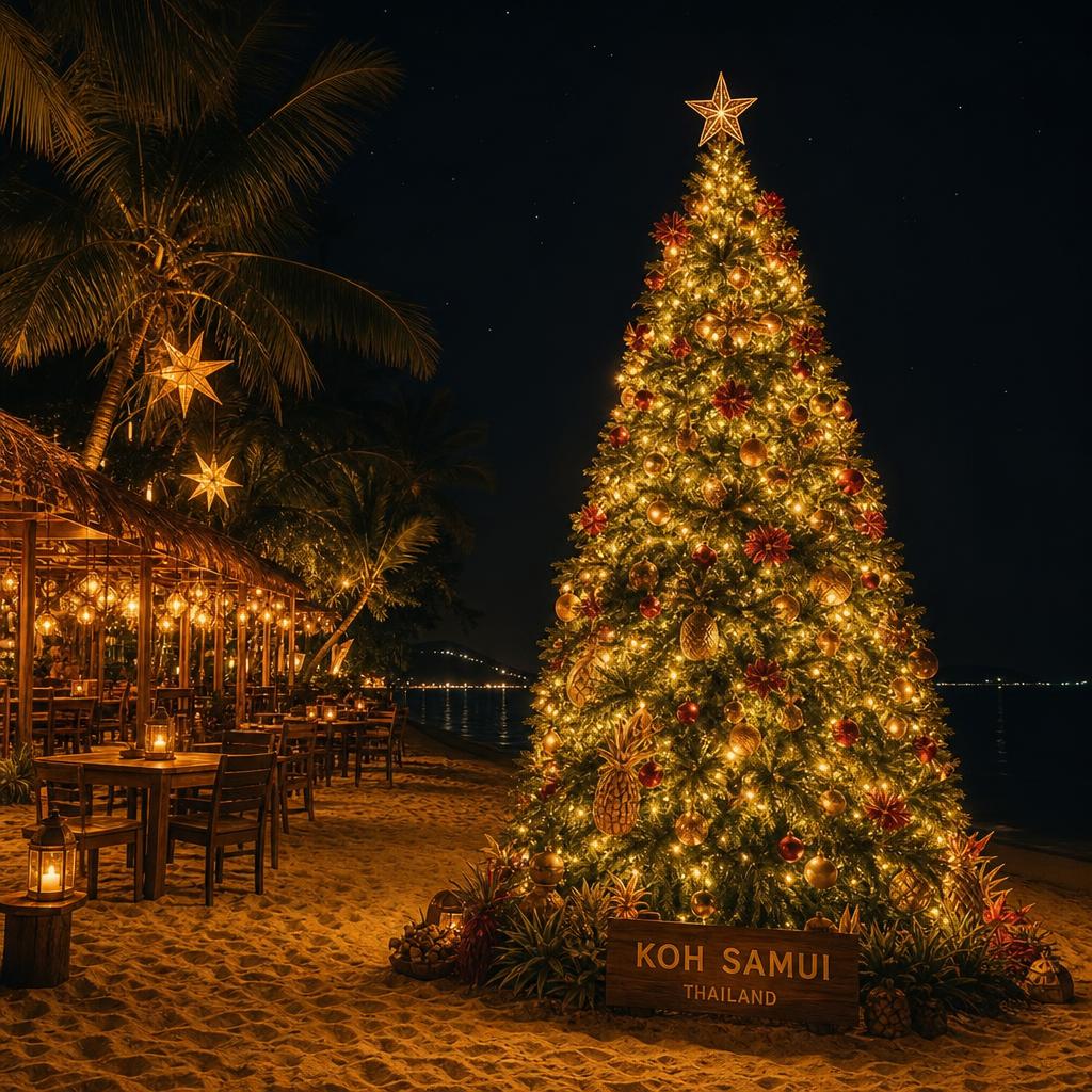Christmas dinner at The Blue Spice on Choeng Mon Beach