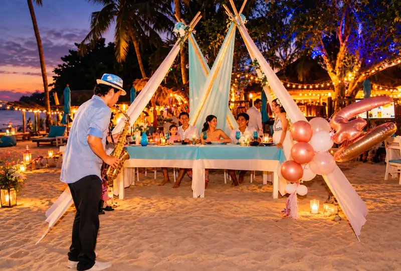 Romantic Beachfront Dining in Koh Samui